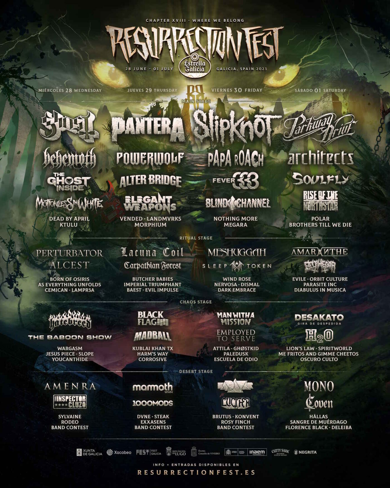 Resurrection Fest 2023 últimas noticias a solo una semana del festival