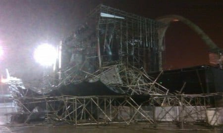 Estado en el que quedo el escenario de GNR