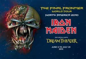Cartel del tour de Iron Maiden con Dream Theater