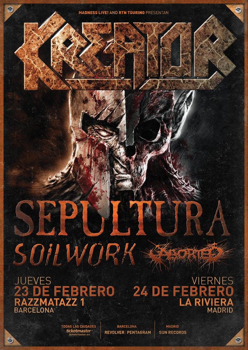 Kreator + Sepultura + Soilwork + Aborted