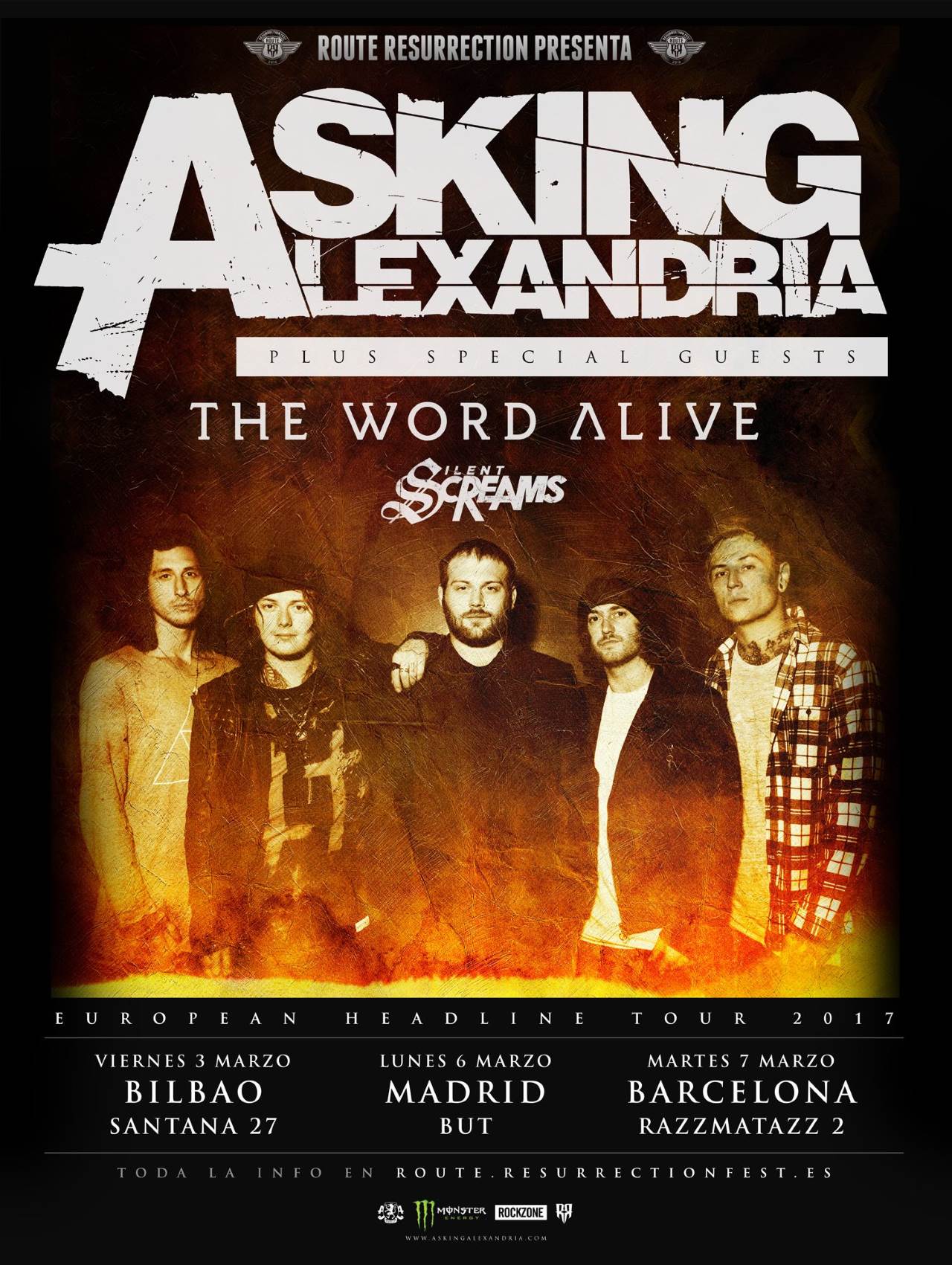 Asking Alexandria + The Word Alive + Silent Screams