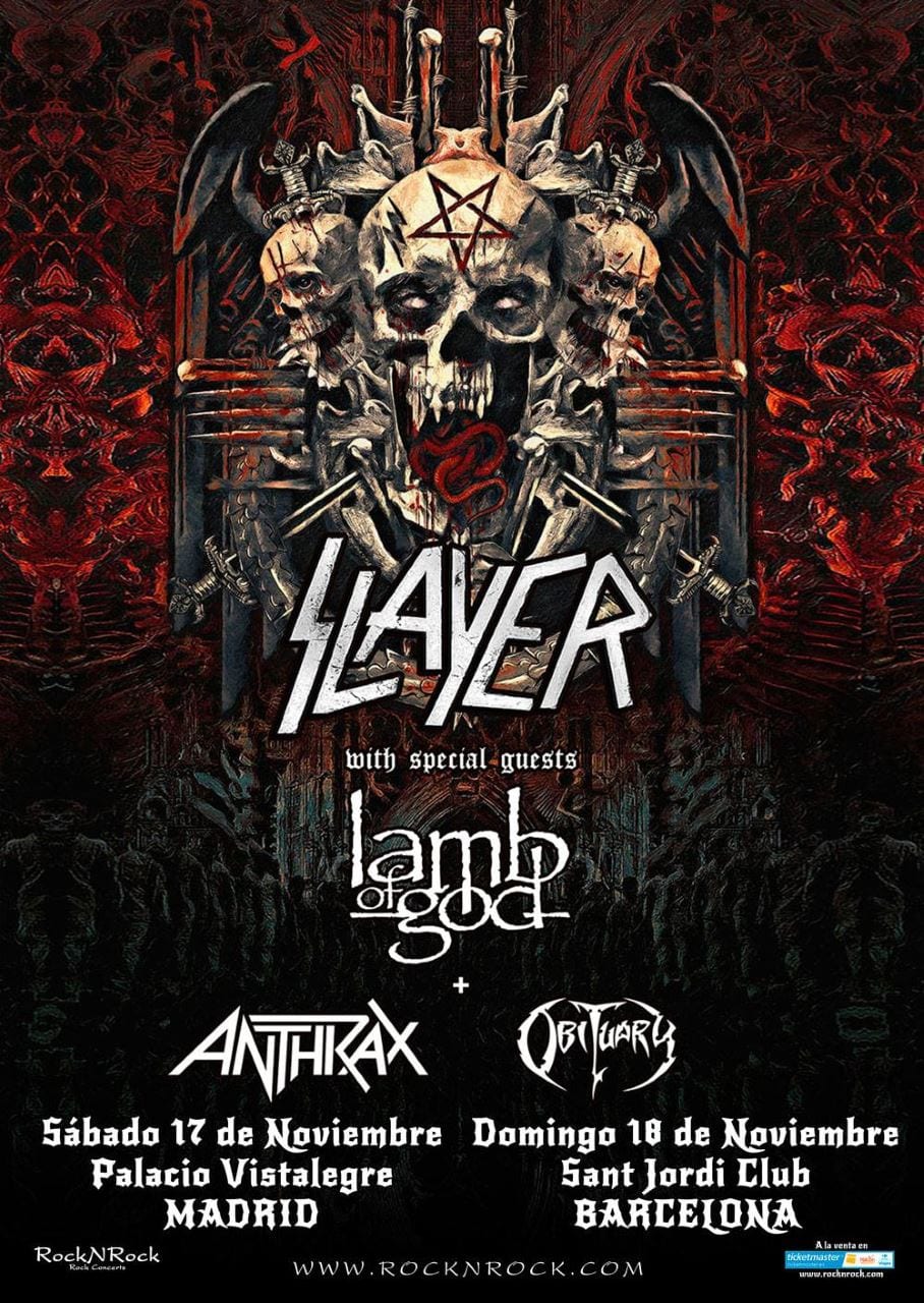 Slayer + Lamb Of God + Anthrax + Obituary
