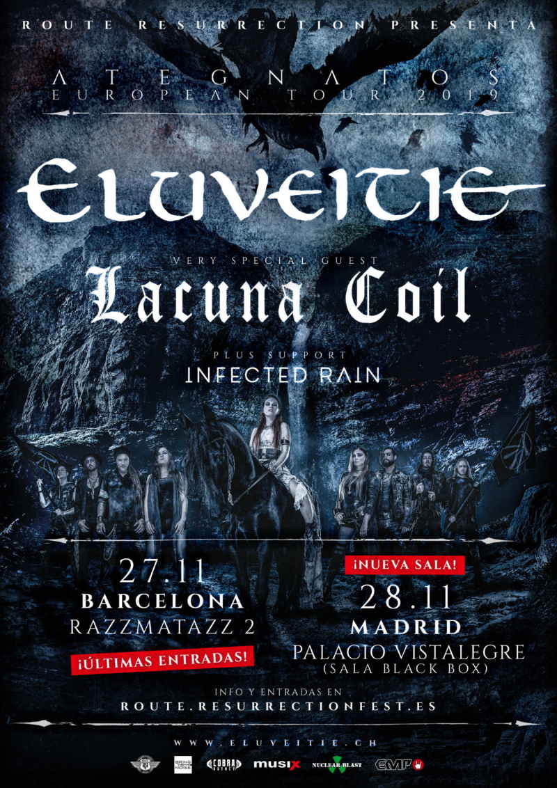 Eluveitie + Lacuna Coil + Infected Rain
