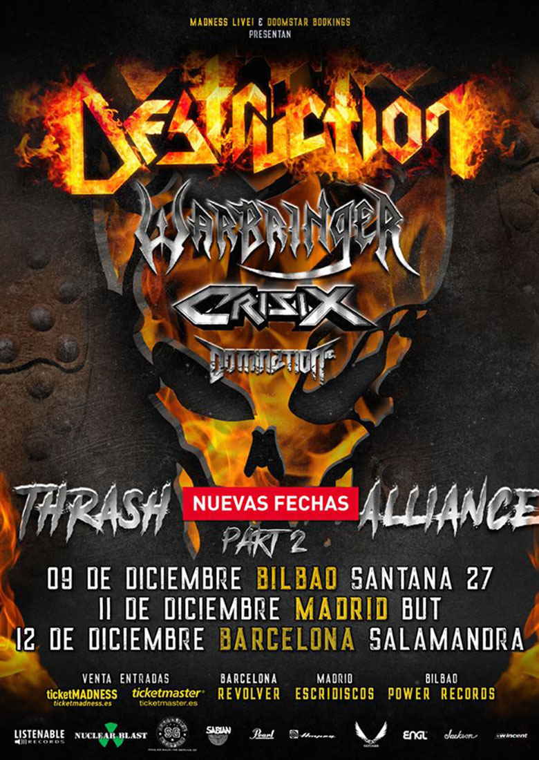 Destruction + Warbringer + Crisix + Domination Inc (CANCELADO)