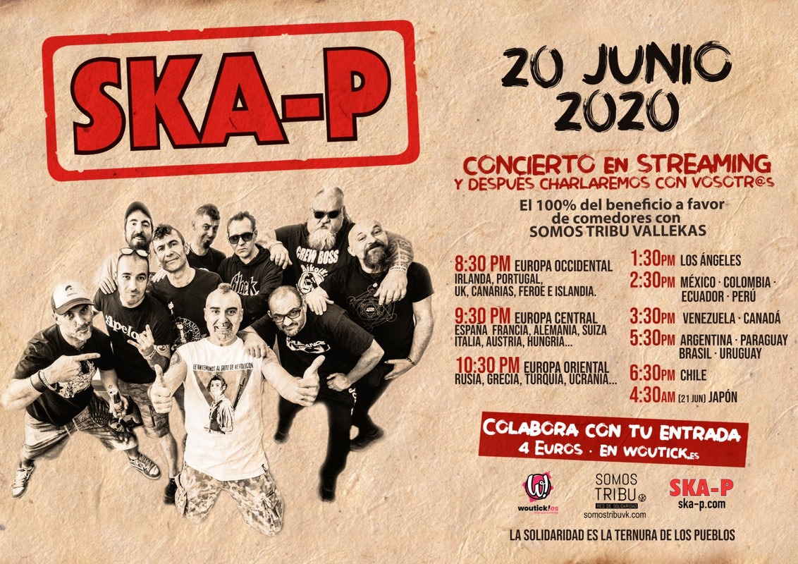 Ska-P (streaming solidario) CANCELADO