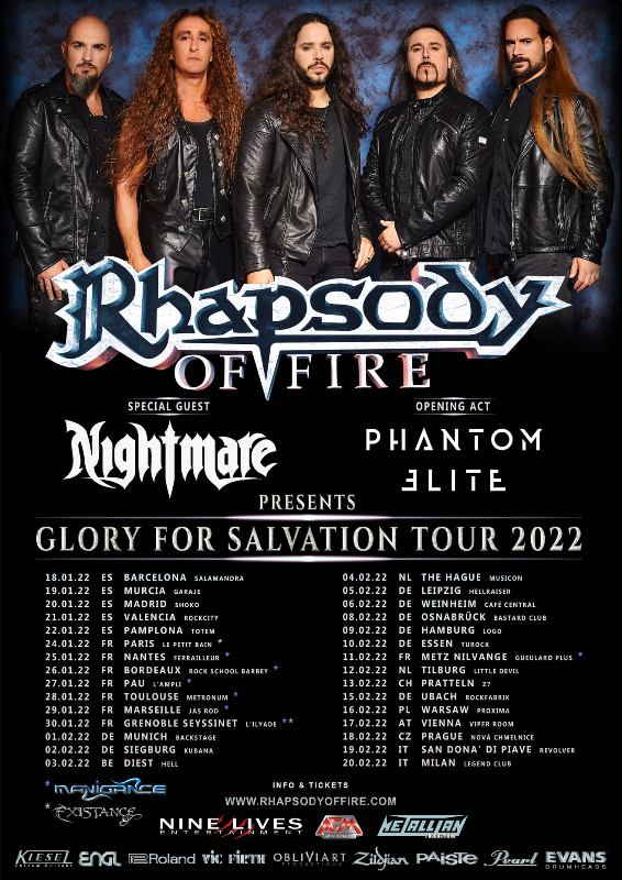 Rhapsody Of Fire + Nightmare + Phantom Elite (APLAZADO SIN NUEVA FECHA)