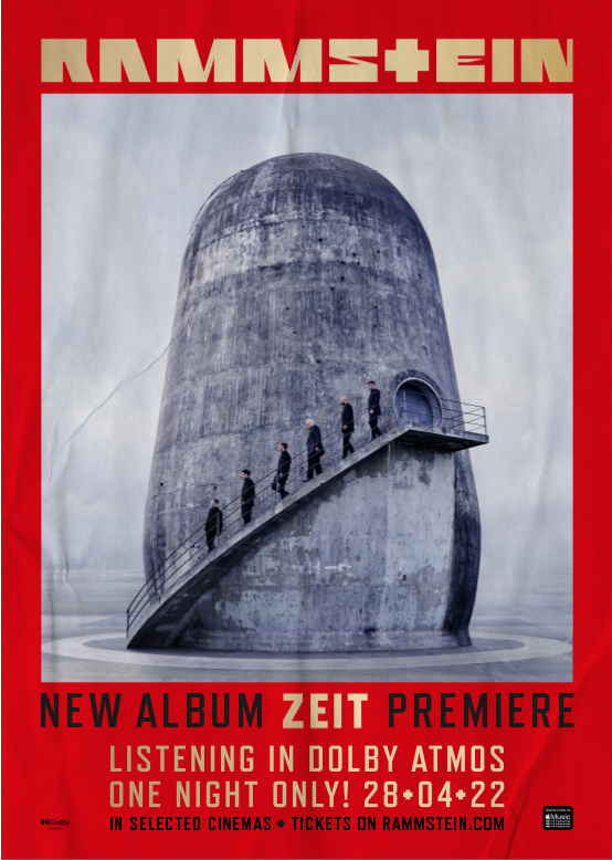 Rammstein, presentación en cines de su nuevo disco «Zeit» – 