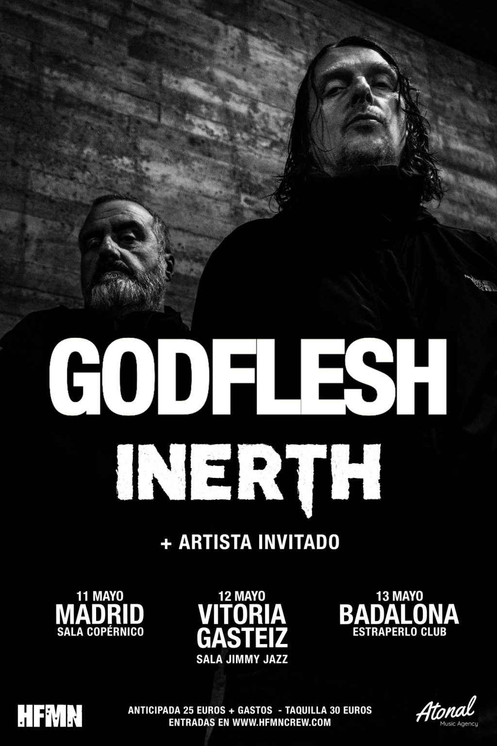 Godflesh, anuncian gira española junto a Inerth