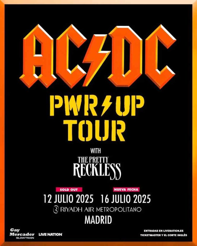 AC/DC, anuncia segundo concierto en el Estadio Metropolitano de Madrid ...