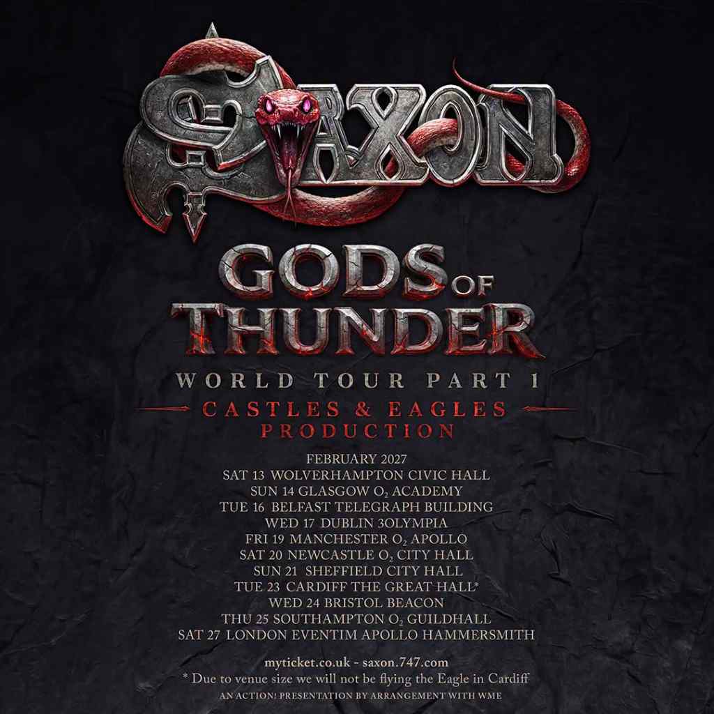 Saxon, anuncia su próximo disco y gira ＂Gods Of Thunder＂